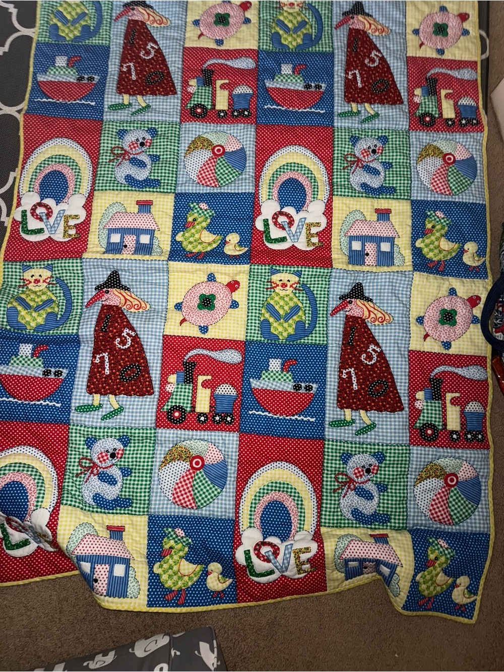 Vintage baby quilt